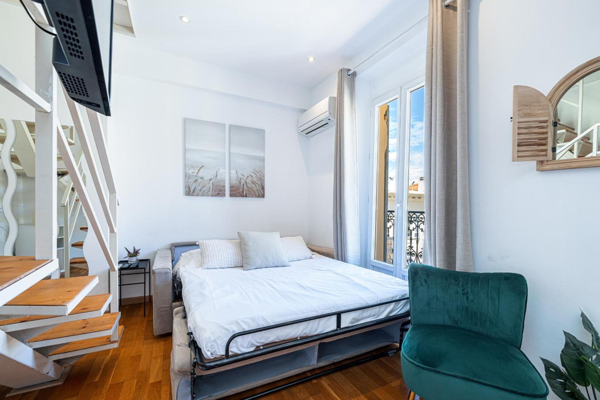 尼斯Massena Street - 1 Bdr Duplex With Ac & Parking公寓 外观 照片