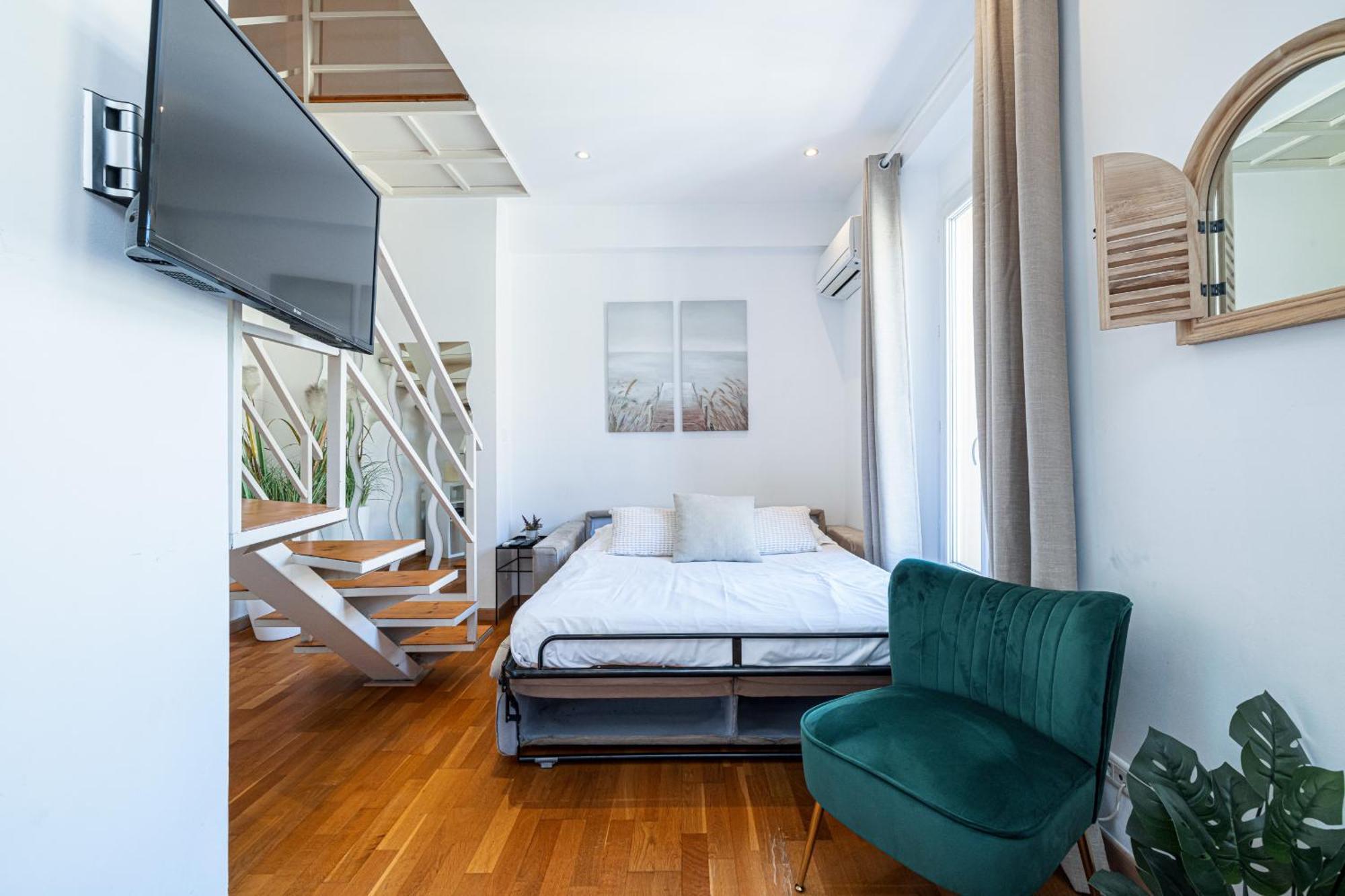 尼斯Massena Street - 1 Bdr Duplex With Ac & Parking公寓 外观 照片