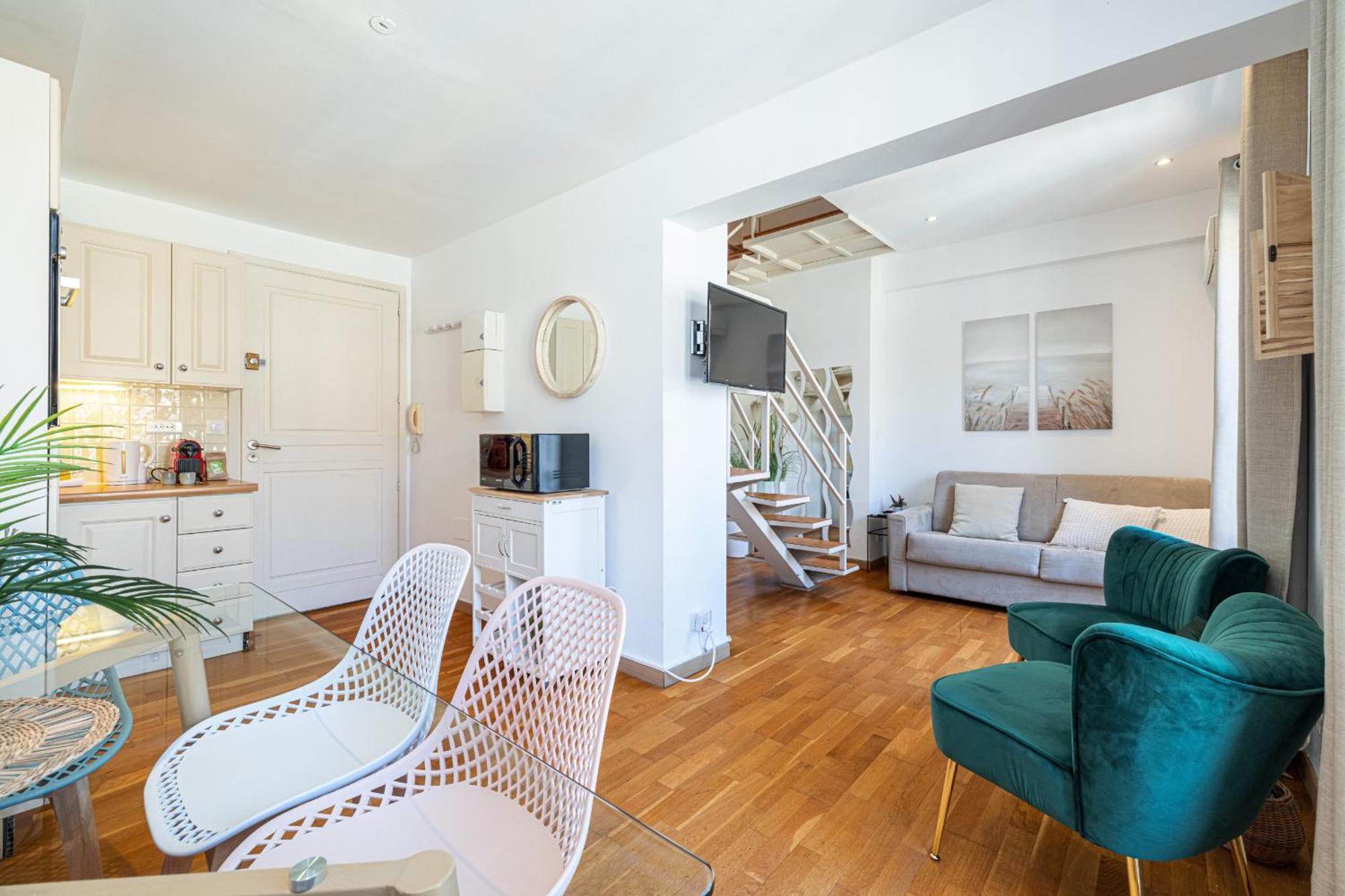 尼斯Massena Street - 1 Bdr Duplex With Ac & Parking公寓 外观 照片