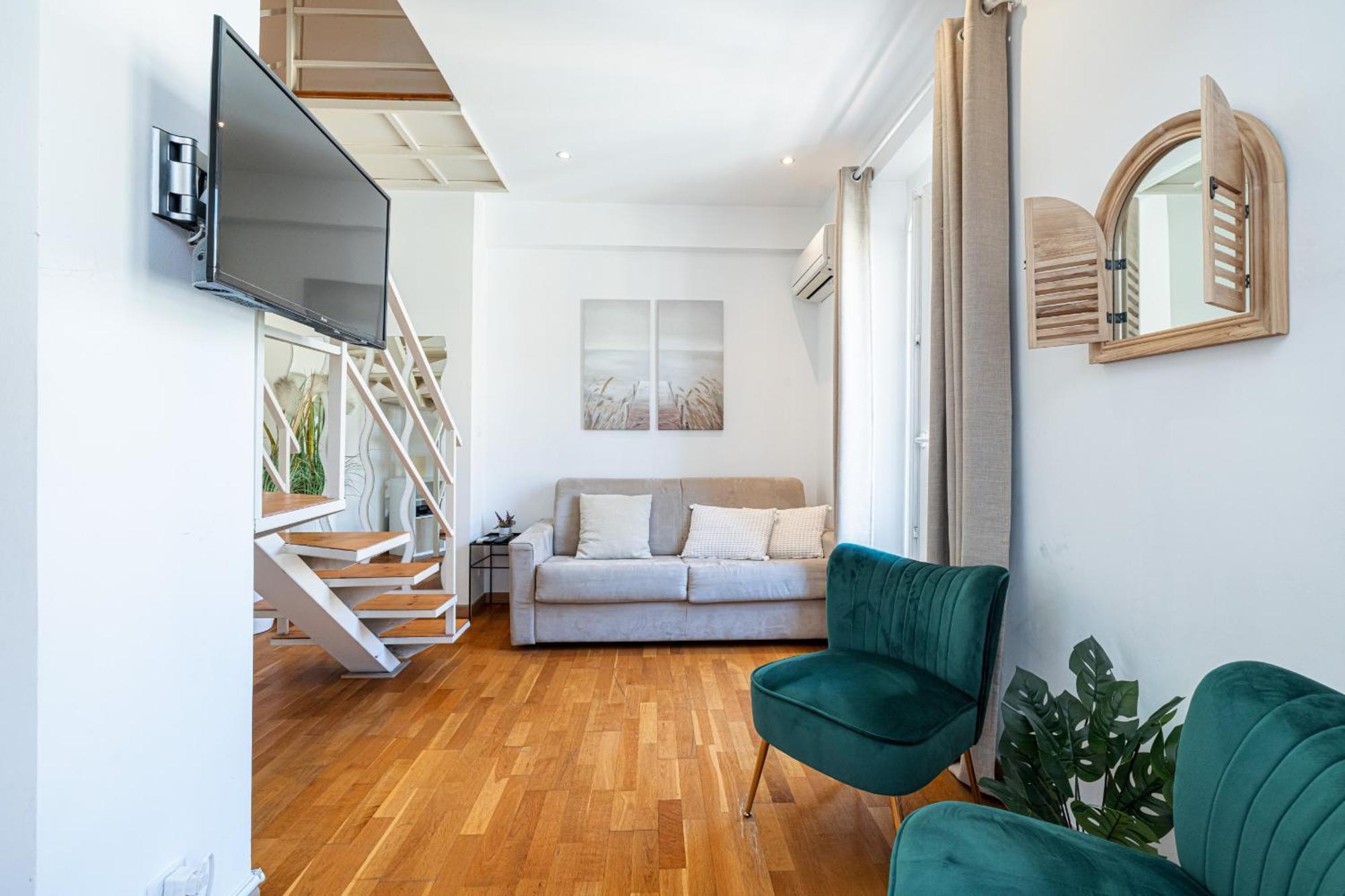 尼斯Massena Street - 1 Bdr Duplex With Ac & Parking公寓 外观 照片